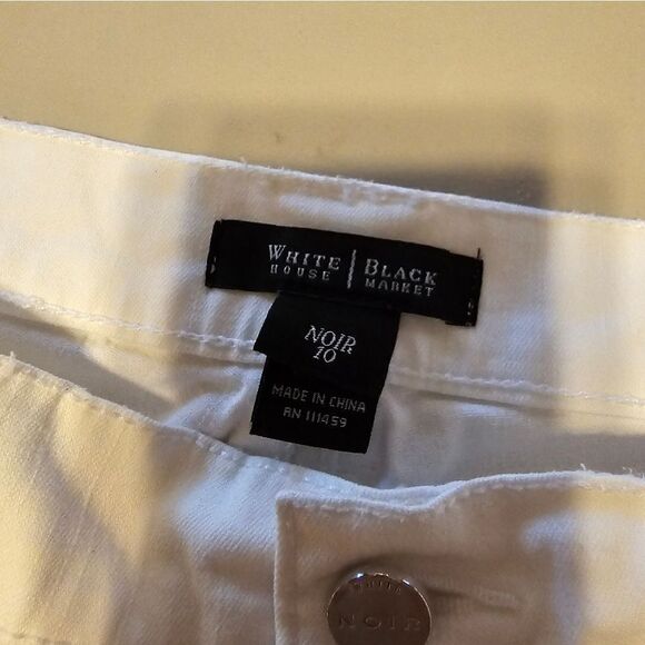 White house Black Market shorts white women's 10 silver Embellishments Pre-owned - Picture 4 of 7